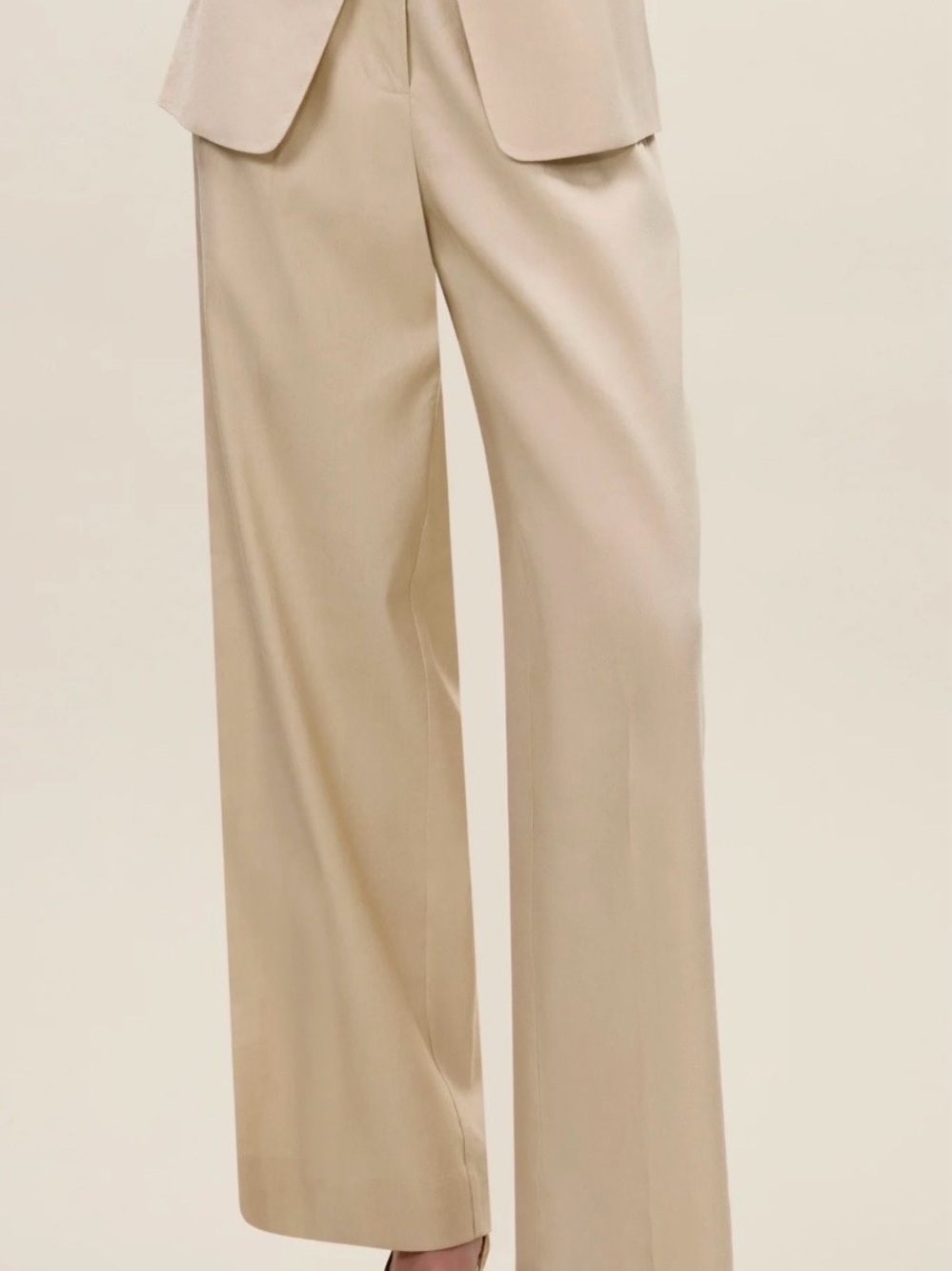 REBECCA TAYLOR NWT Beatrice Pants Neutral Beige Wide-Leg ORIGINAL $450 Size 12